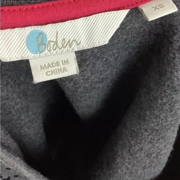 Boden Sz XS Arabella Starburst Print Sweatshirt Gray Drop Shoulder Pullover - Picture 6 of 7